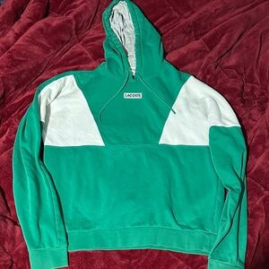 Lacoste Two-Tone Green and White Sweatshirt